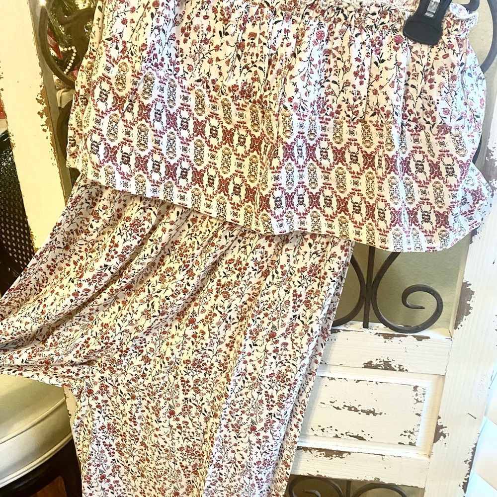 NWT Japna Tiered Flared Leg Jumpsuit